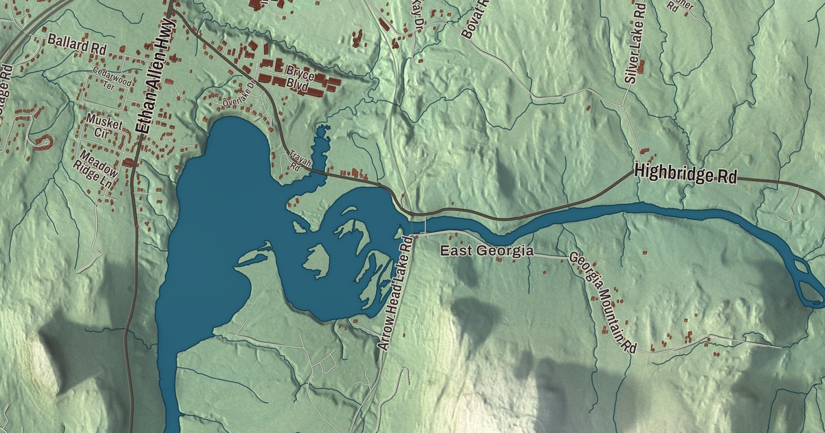 Map of Georgia, Vermont in 2026