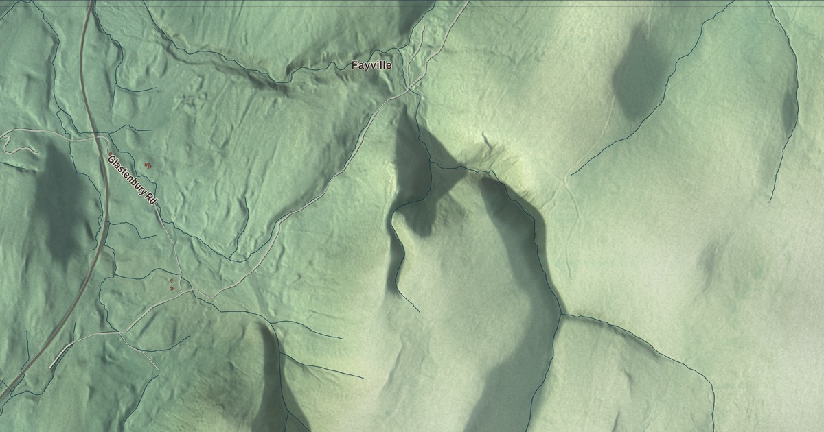 Map of Glastenbury, Vermont in 2026
