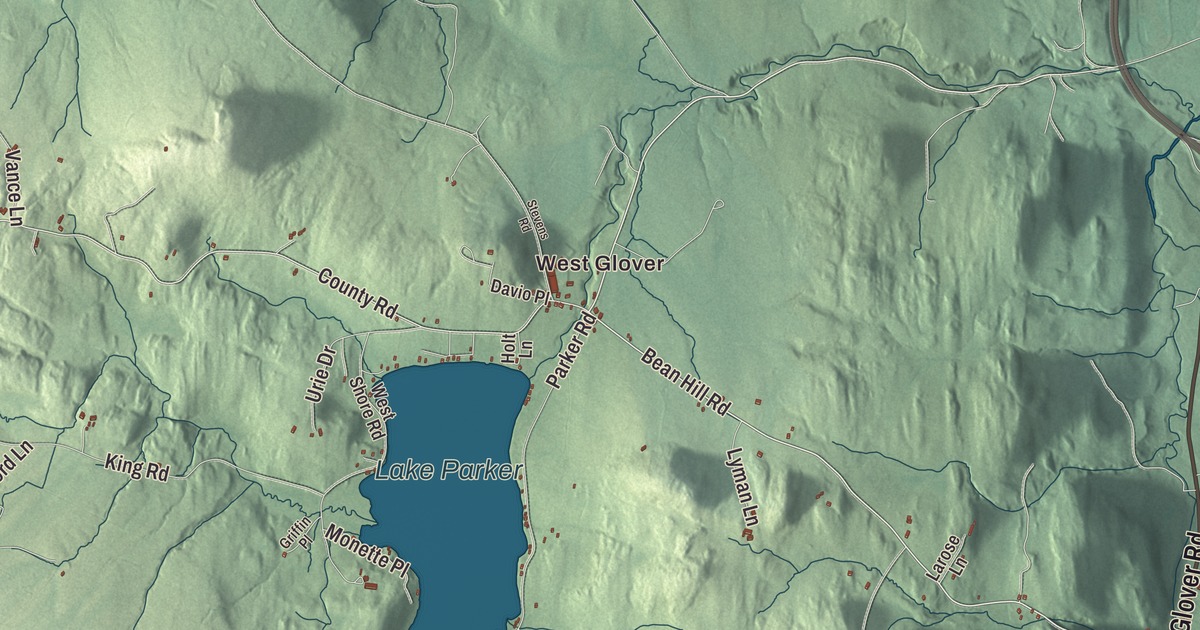Map of Glover, Vermont in 2026