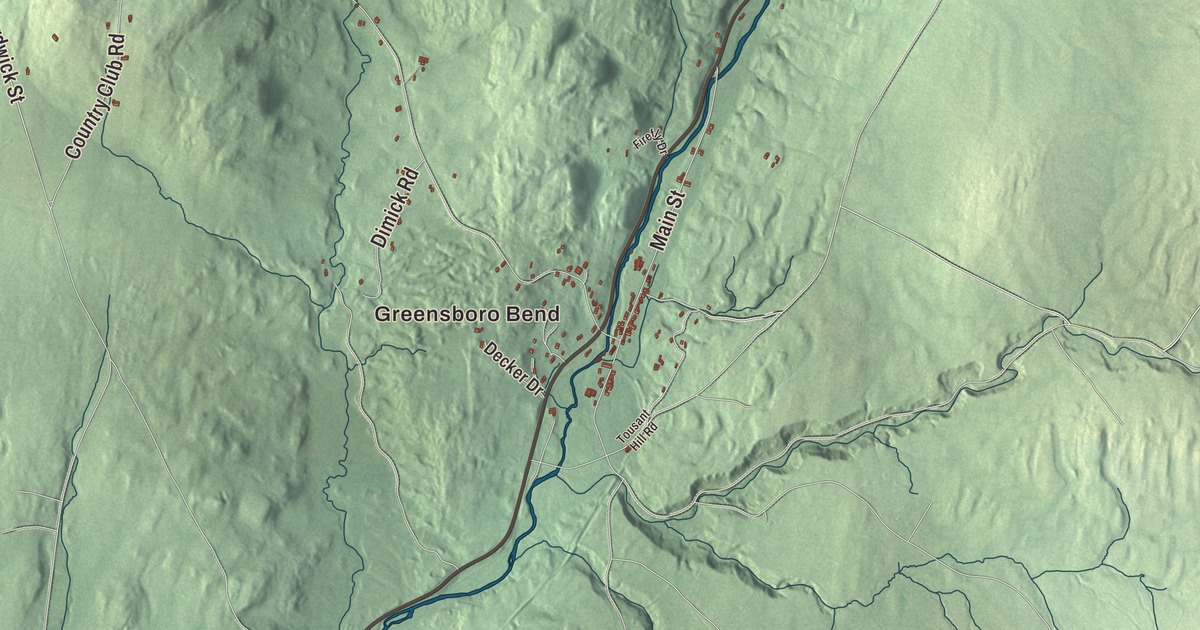 Map of Greensboro, Vermont in 2026