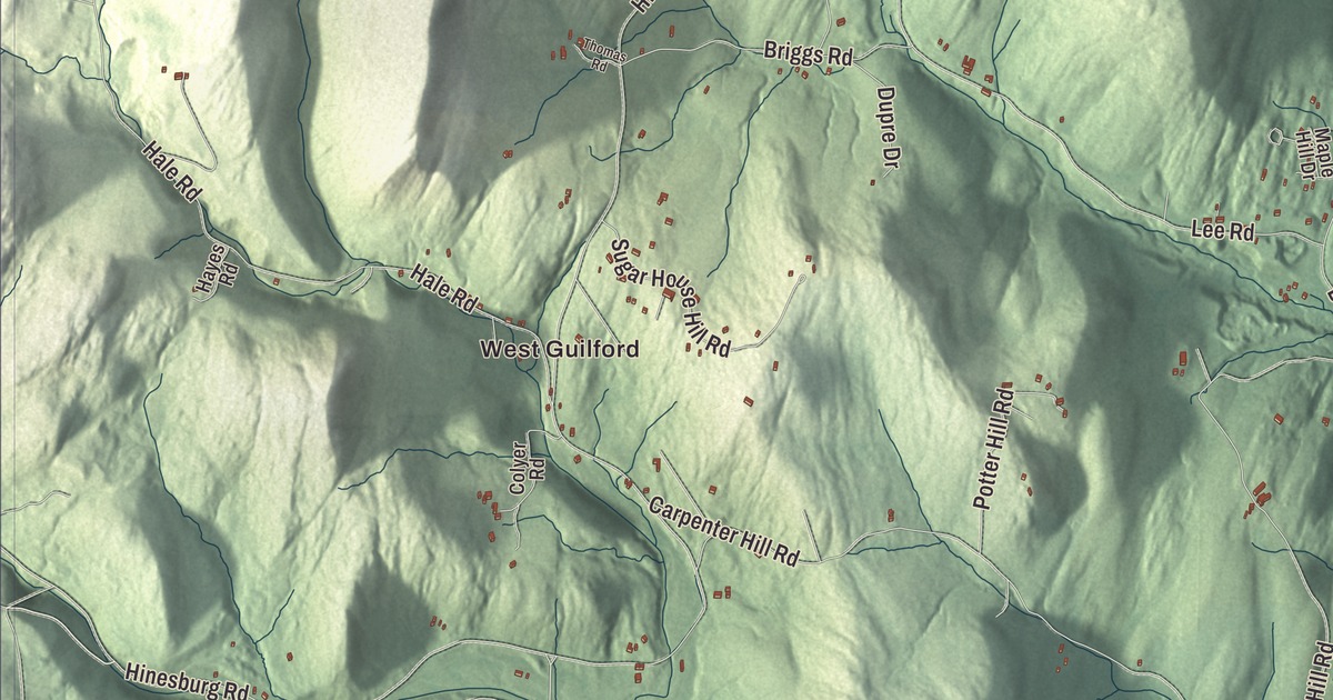 Map of Guilford, Vermont in 2026