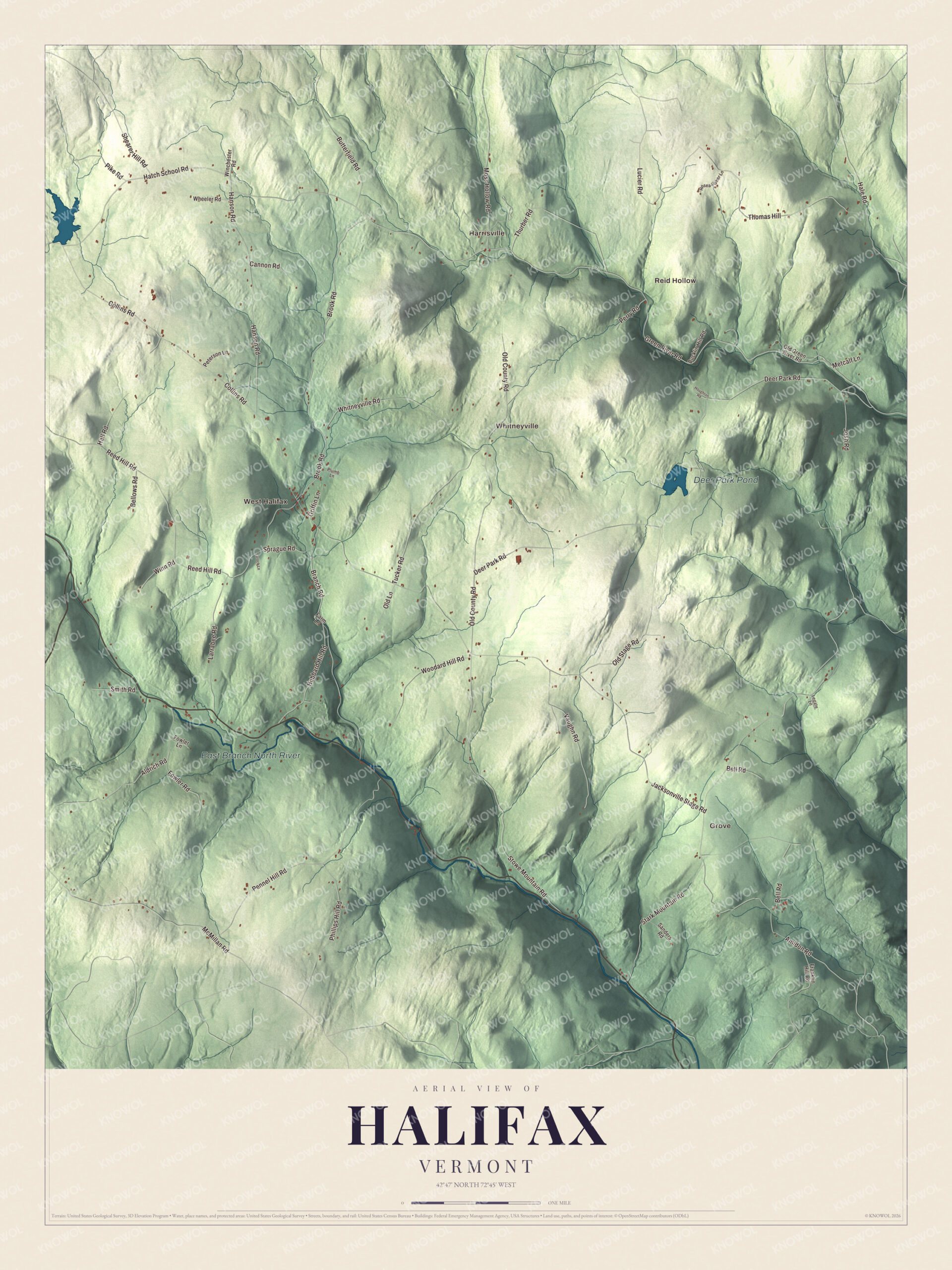 Watermarked full-map preview of Halifax, Vermont