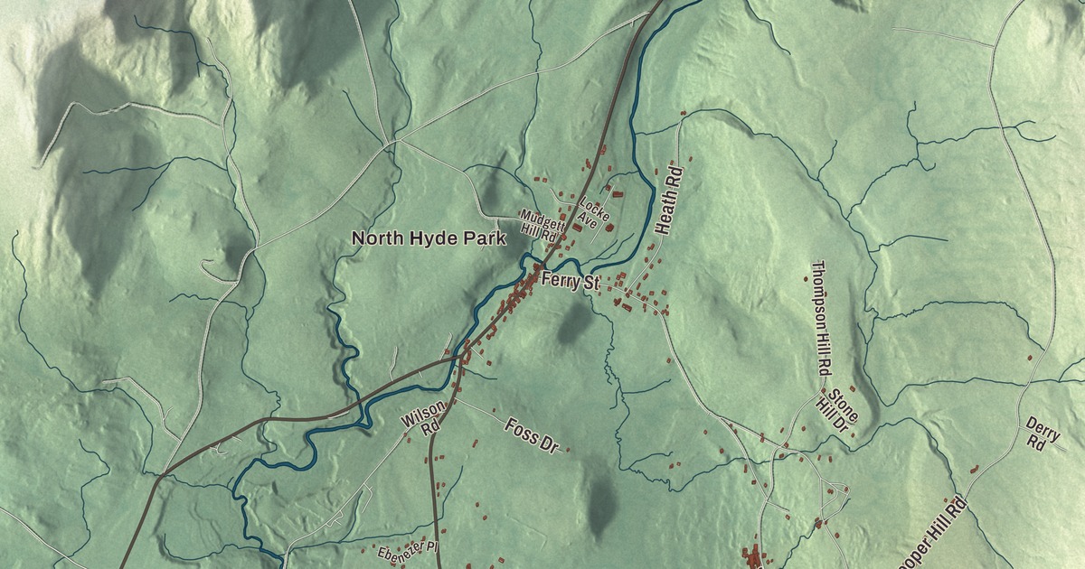 Map of Hyde Park, Vermont in 2026