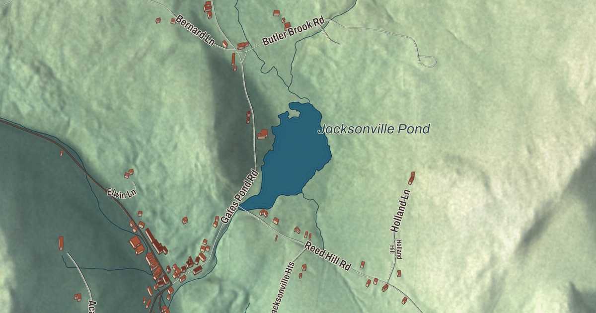 Map of Jacksonville, Vermont in 2026