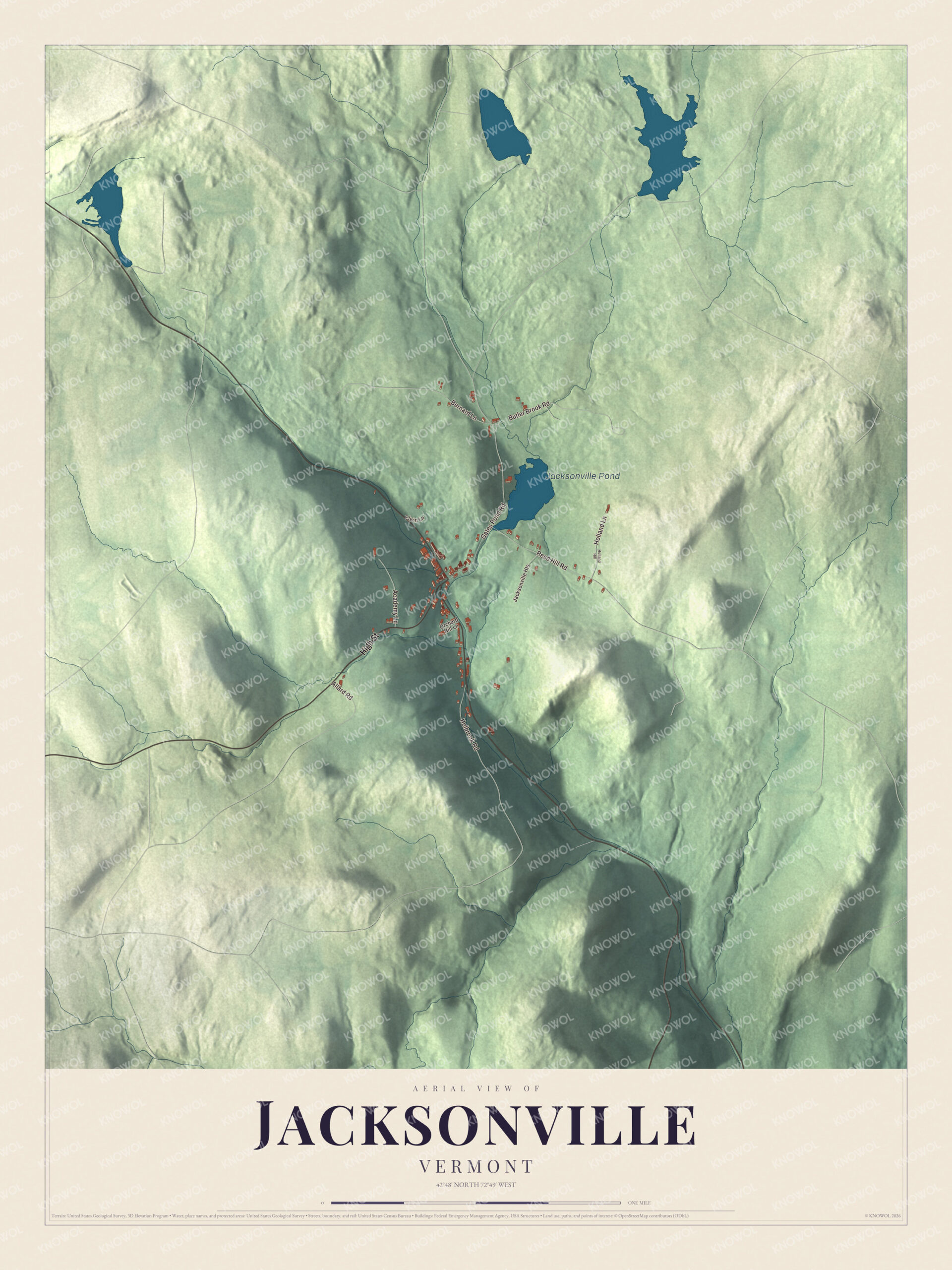 Watermarked full-map preview of Jacksonville, Vermont