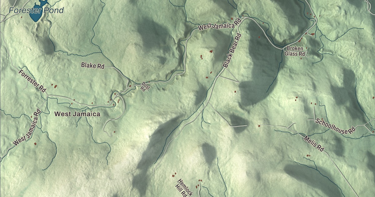 Map of Jamaica, Vermont in 2026