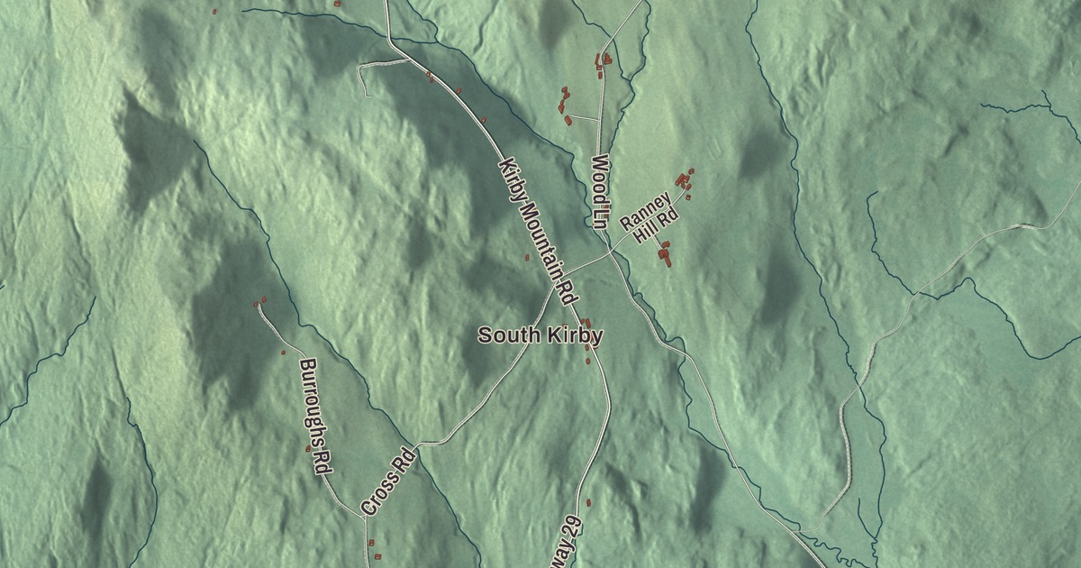 Map of Kirby, Vermont in 2026