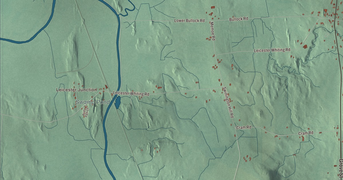 Map of Leicester, Vermont in 2026
