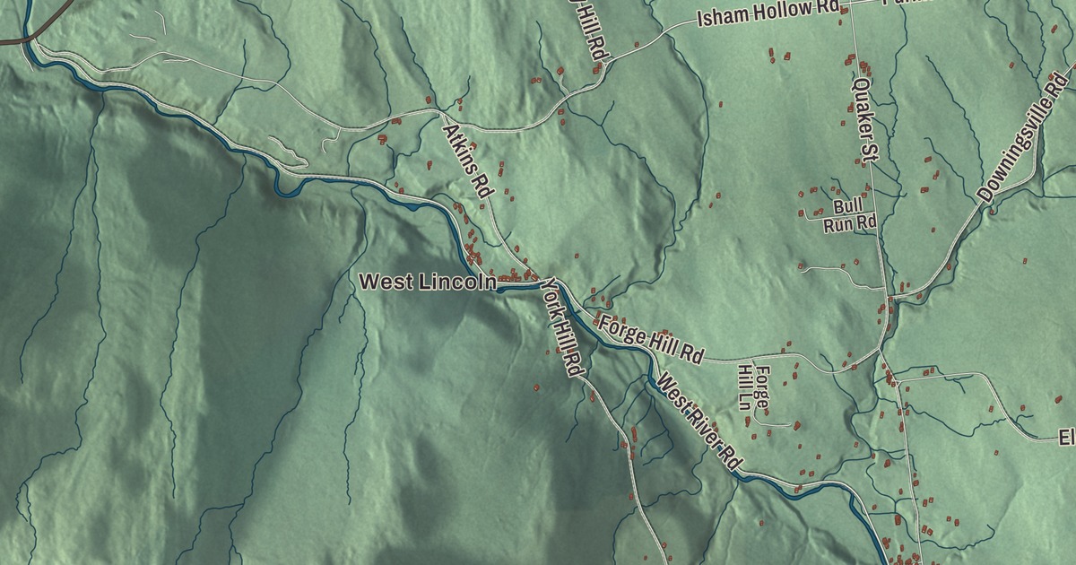 Map of Lincoln, Vermont in 2026