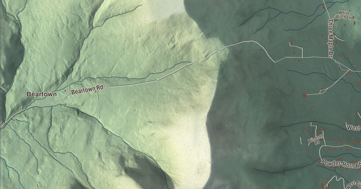 Manchester, Vermont map detail