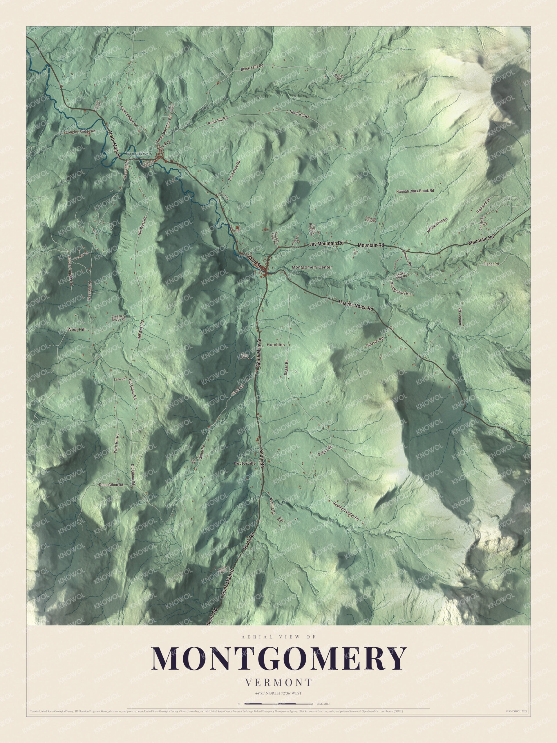 Watermarked full-map preview of Montgomery, Vermont