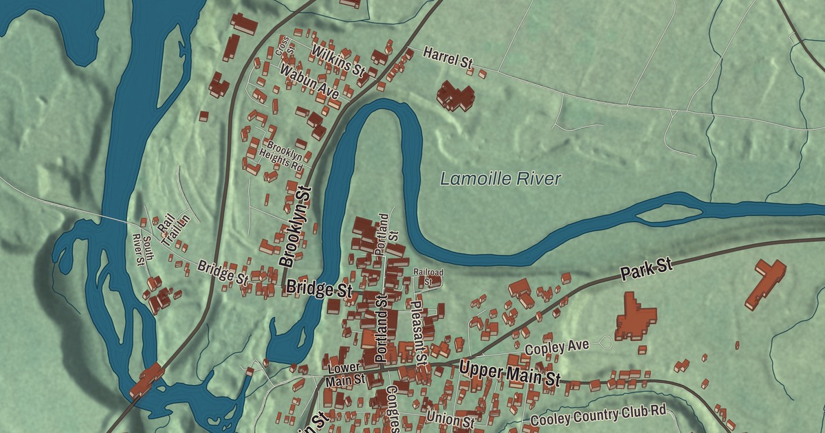 Map of Morrisville, Vermont in 2026