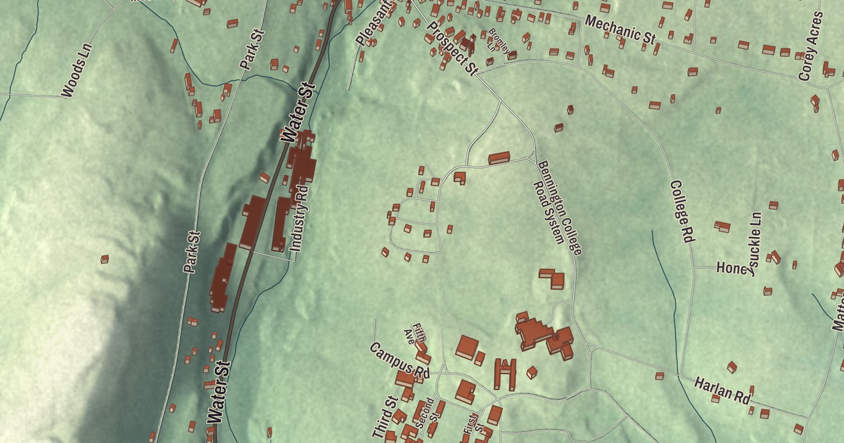 Map of North Bennington, Vermont in 2026