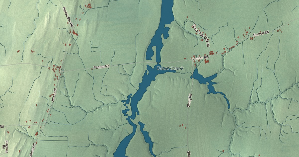 Map of Panton, Vermont in 2026