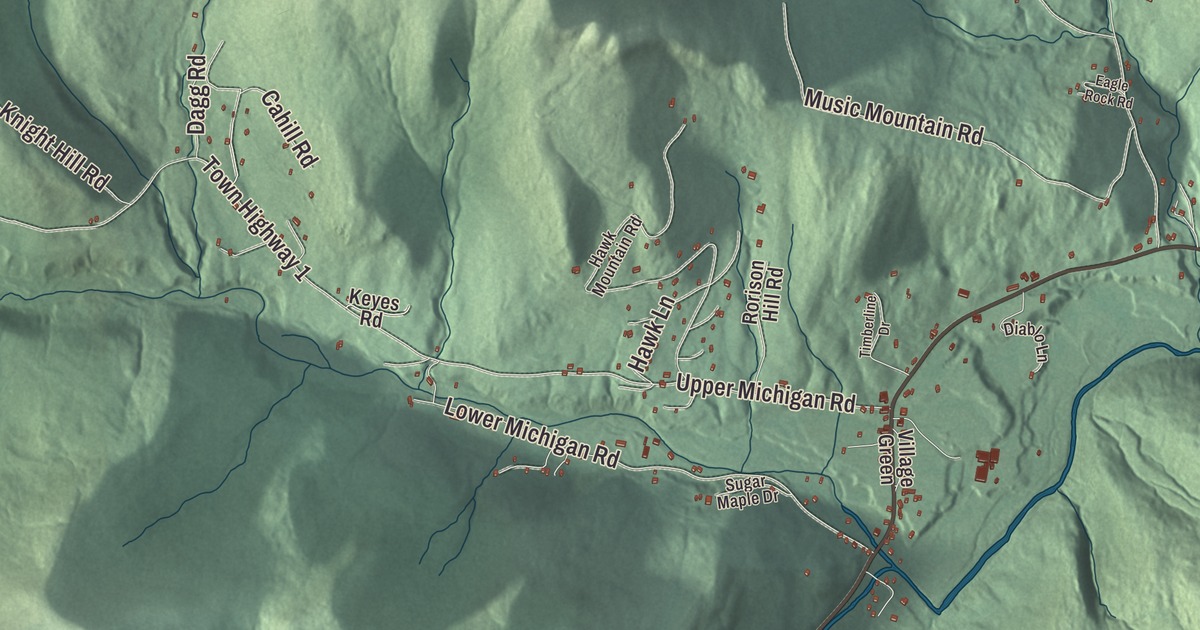 Map of Pittsfield, Vermont in 2026