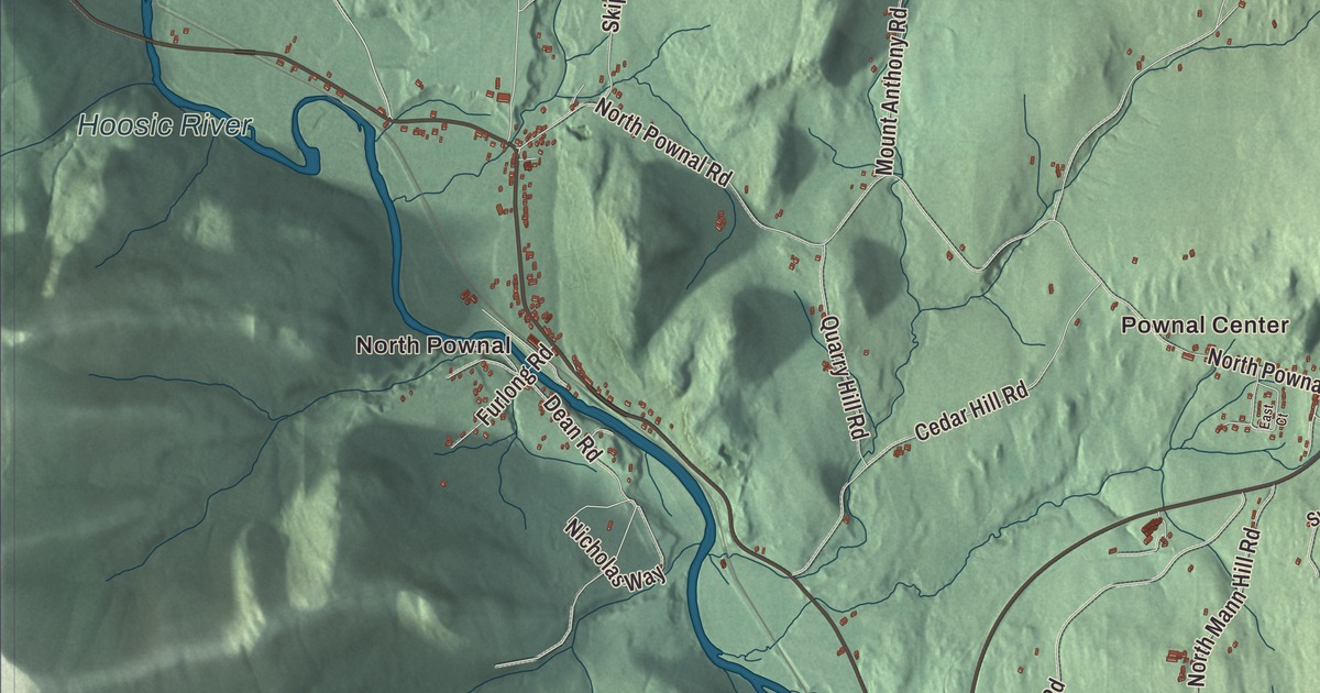 Map of Pownal, Vermont in 2026