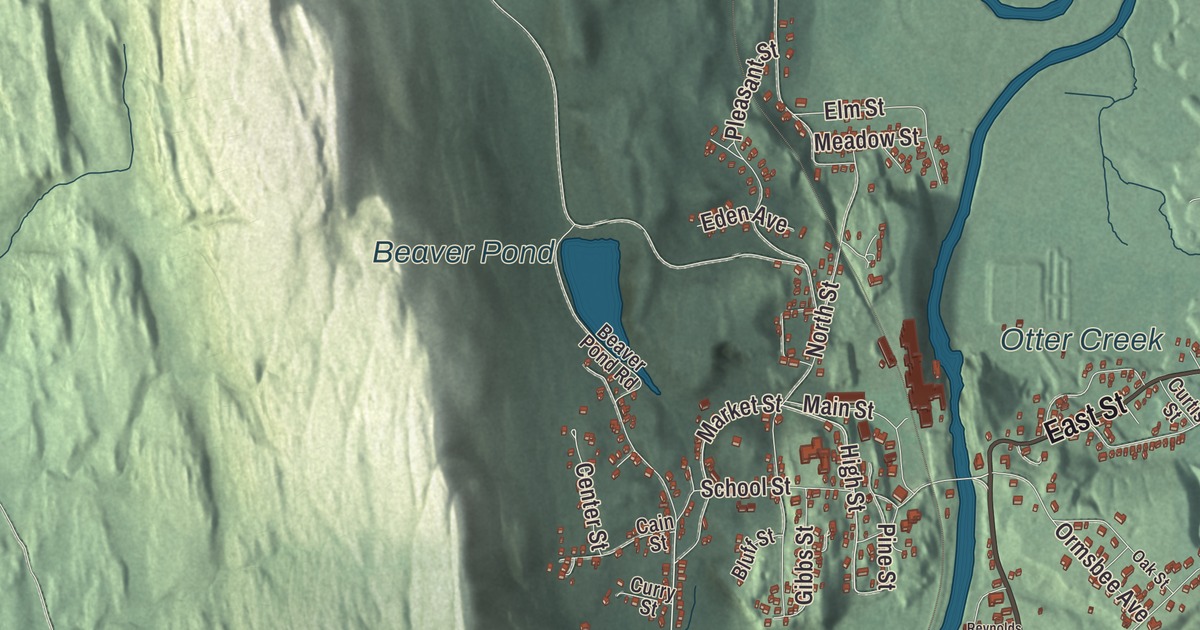 Map of Proctor, Vermont in 2026