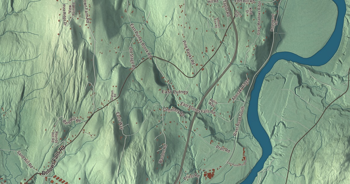 Map of Putney, Vermont in 2026