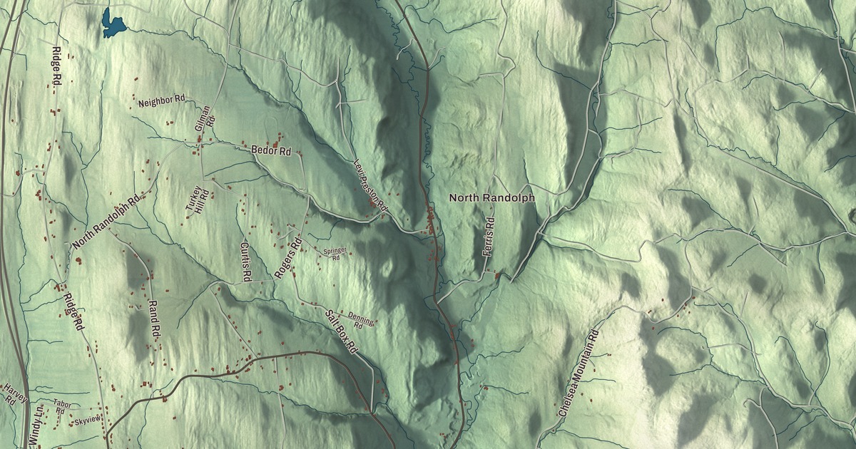 Map of Randolph, Vermont in 2026
