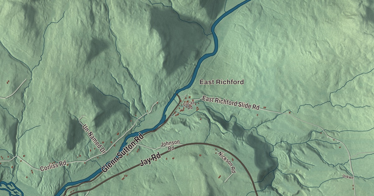 Map of Richford, Vermont in 2026
