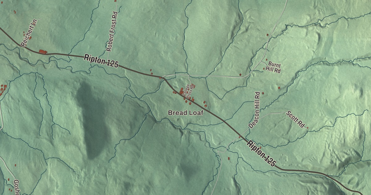 Map of Ripton, Vermont in 2026