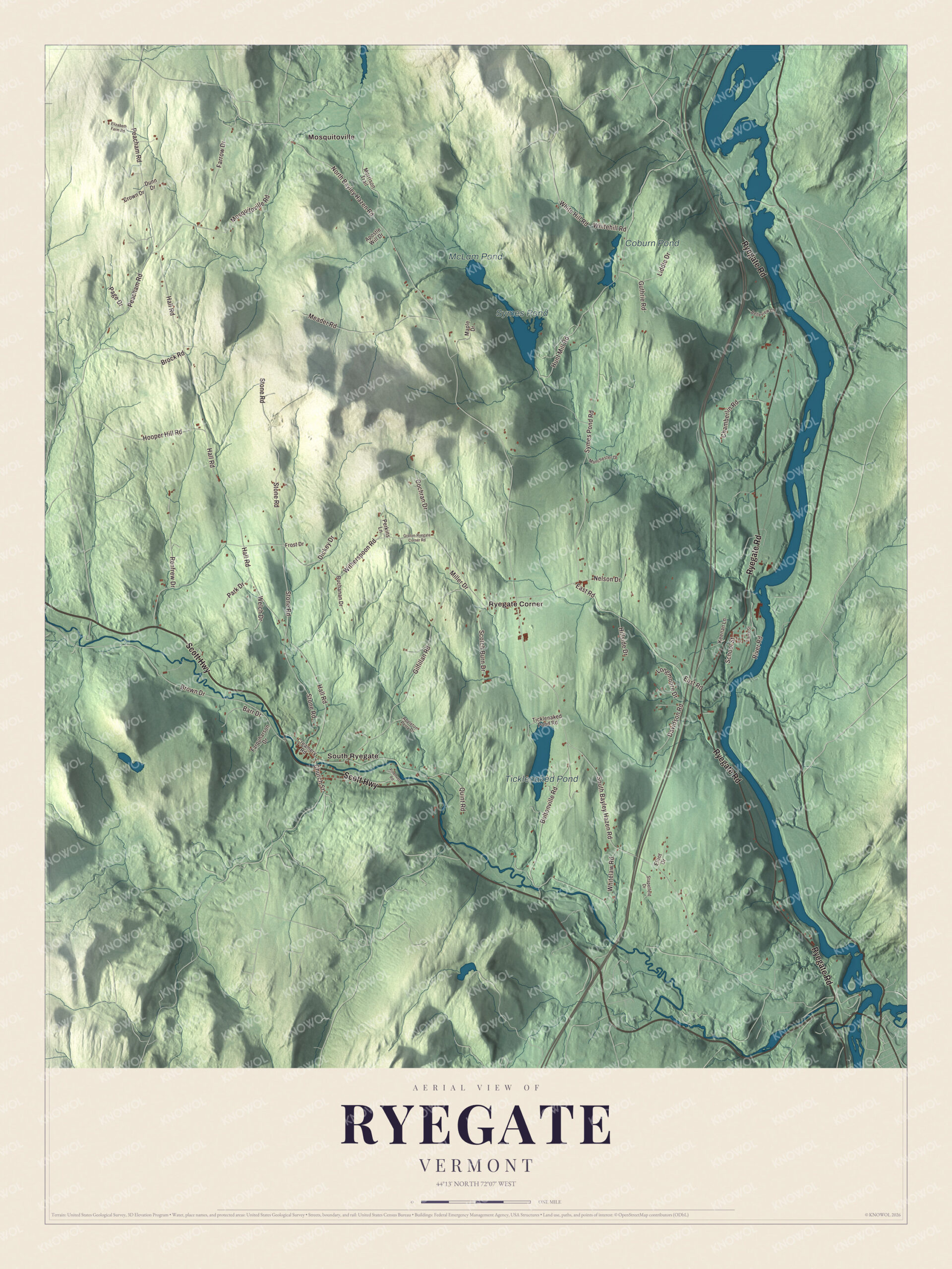 Watermarked full-map preview of Ryegate, Vermont