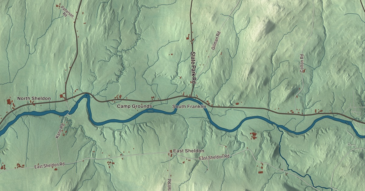 Map of Sheldon, Vermont in 2026