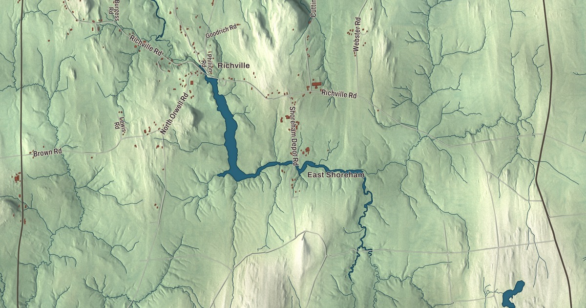 Map of Shoreham, Vermont in 2026
