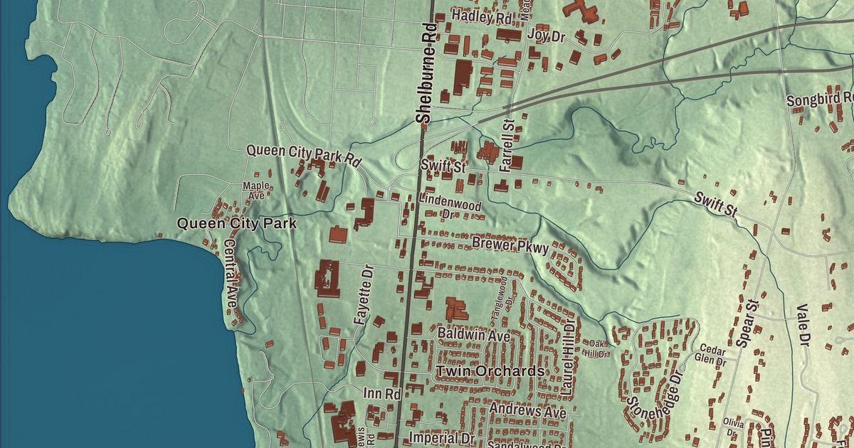 Map of South Burlington, Vermont in 2026