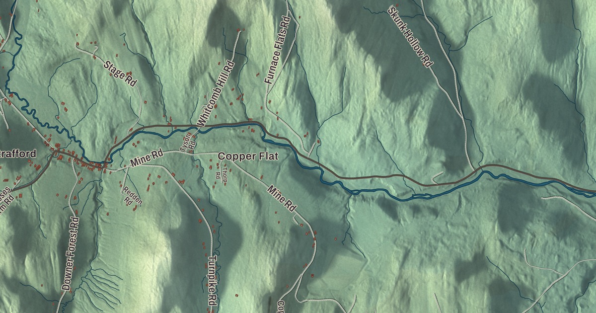 Map of Strafford, Vermont in 2026