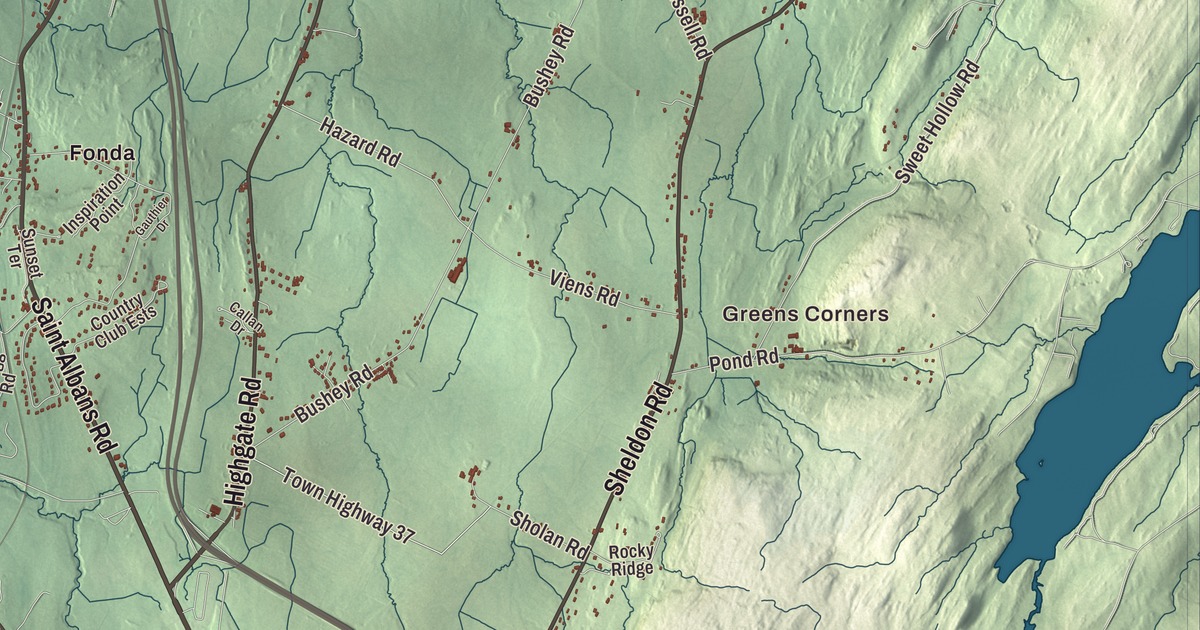 Map of Swanton, Vermont in 2026
