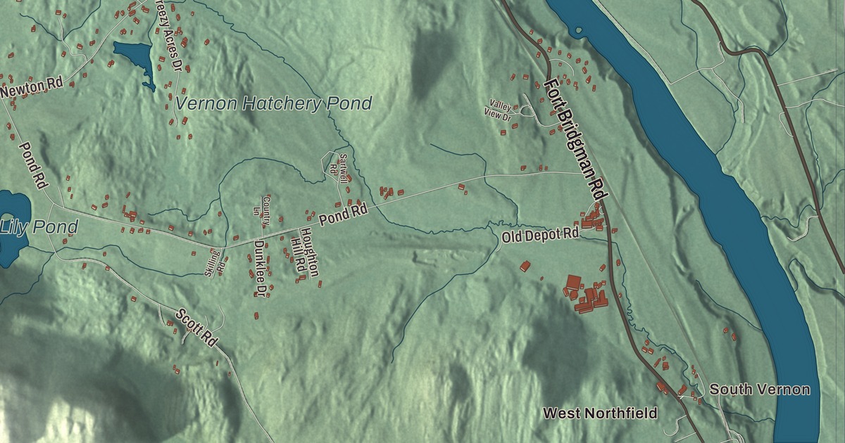 Map of Vernon, Vermont in 2026