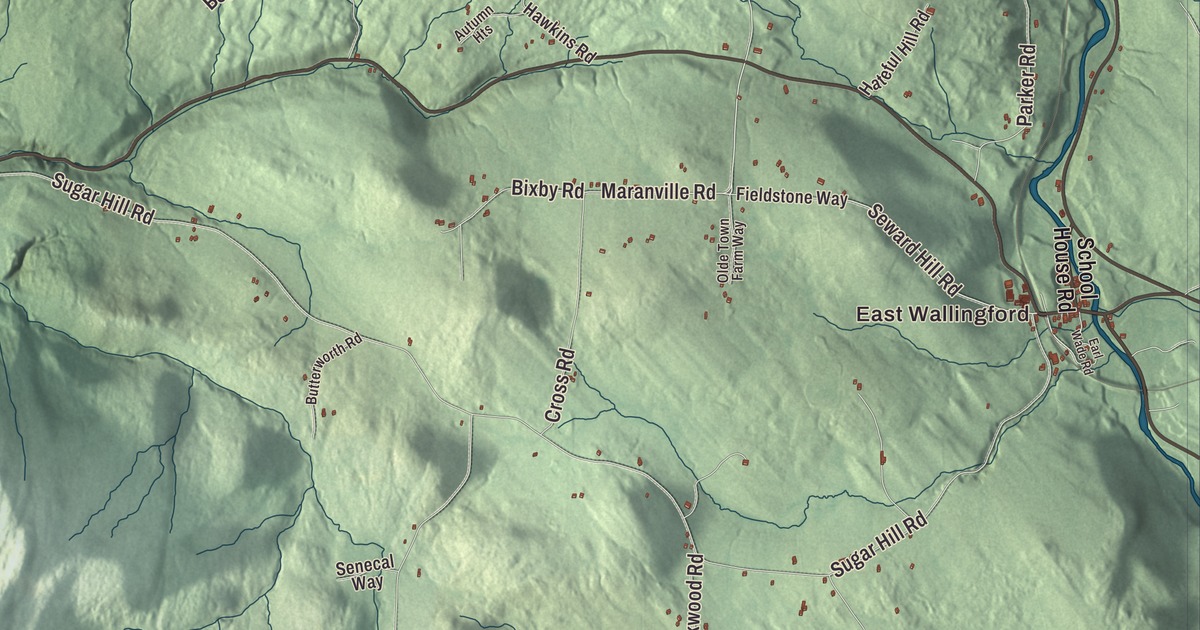 Map of Wallingford, Vermont in 2026