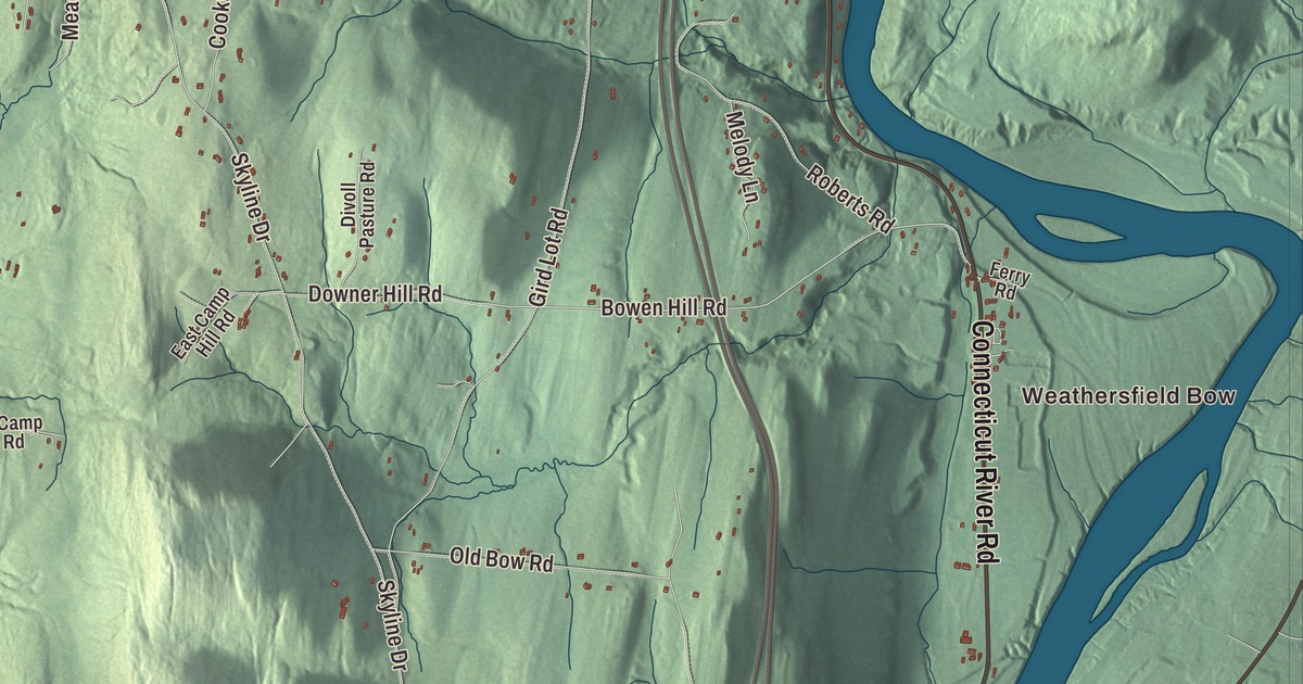Map of Weathersfield, Vermont, Drawn Like an Old Atlas