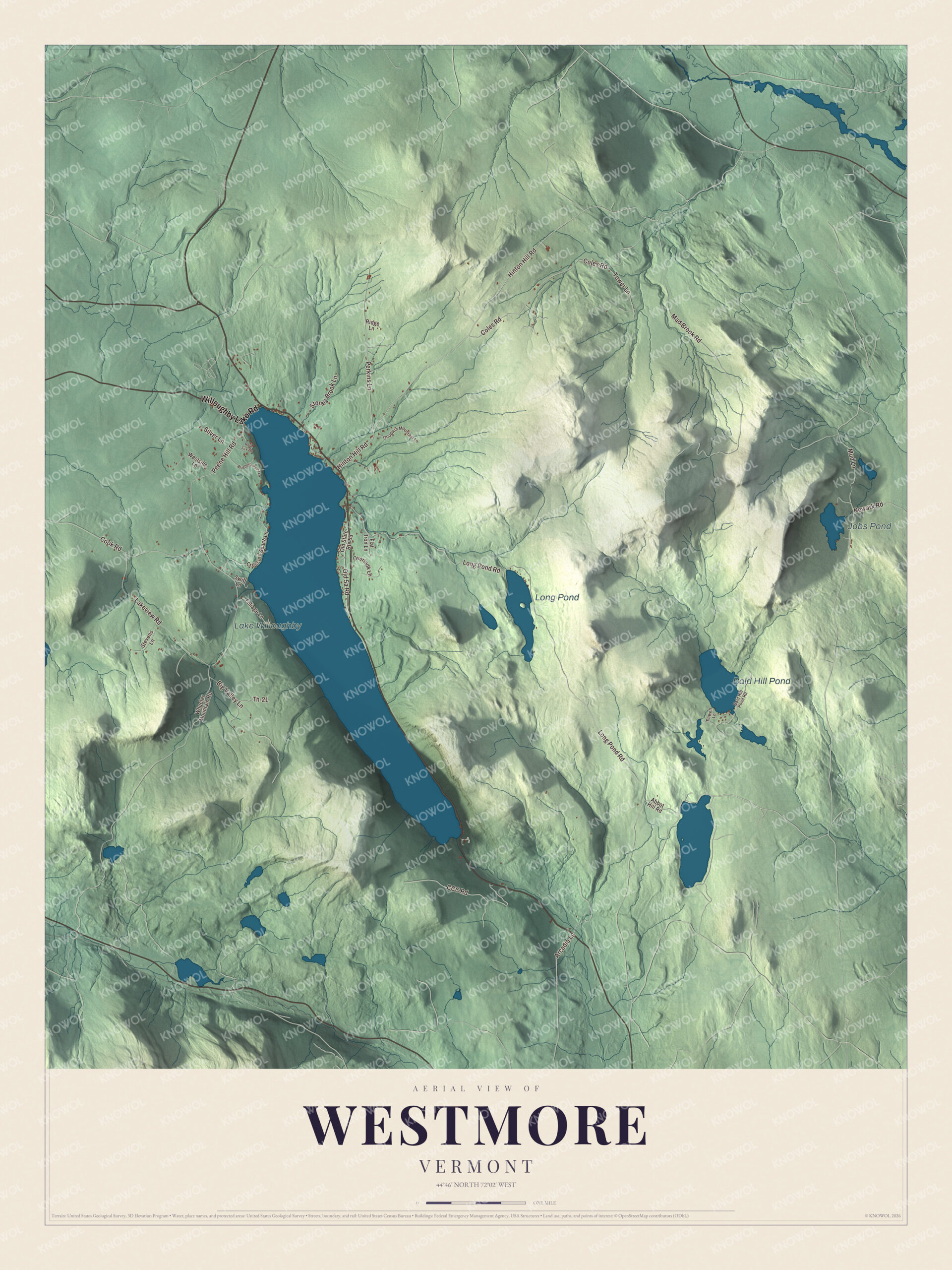 Protected watermarked complete map of Westmore, Vermont