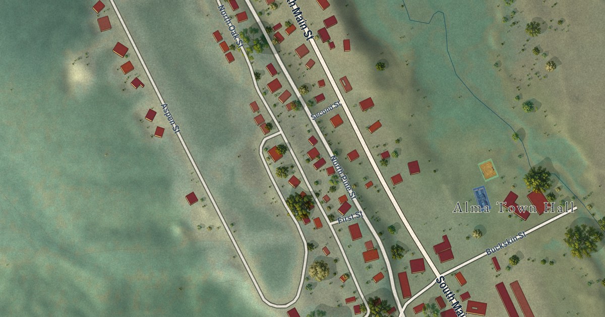 Map of Alma, Colorado in 2026