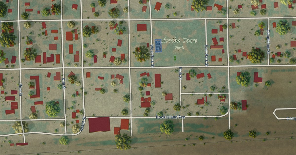 Map of Arriba, Colorado in 2026