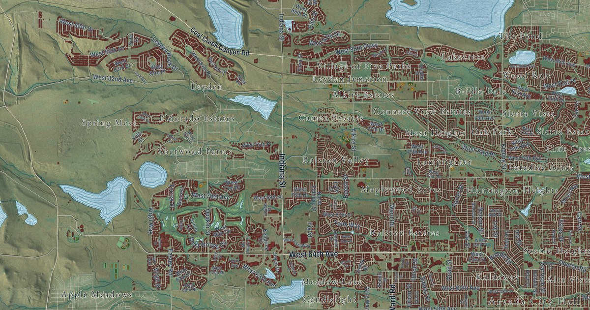 Map of Arvada, Colorado in 2026