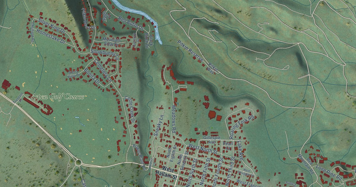 Map of Aspen, Colorado in 2026