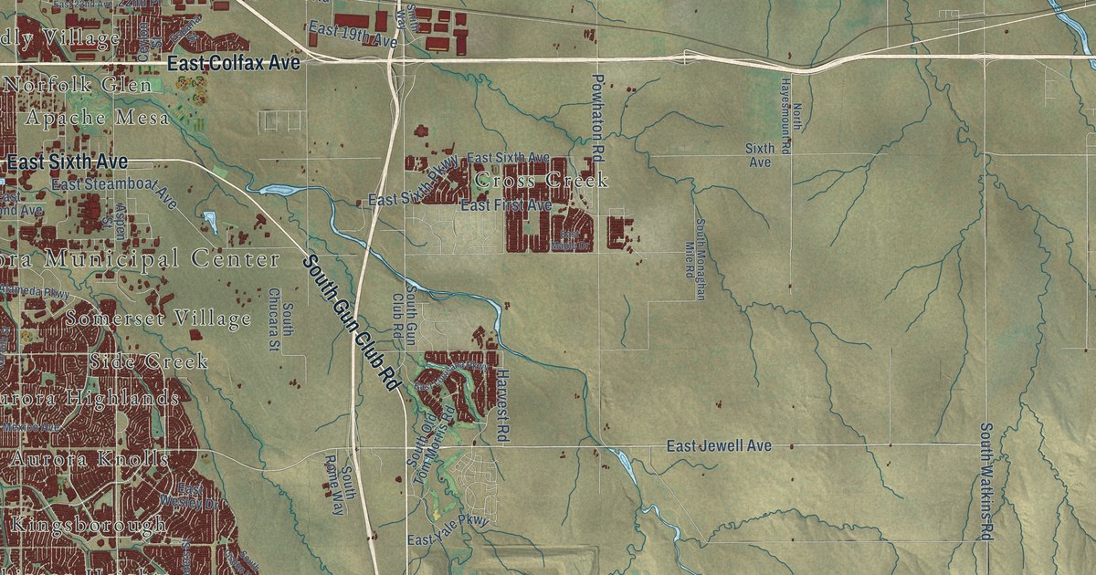 Map of Aurora, Colorado in 2026