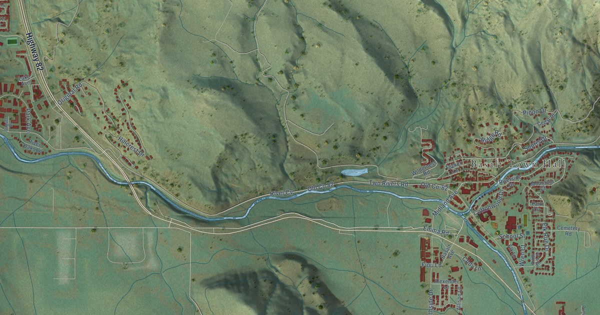 Map of Basalt, Colorado in 2026