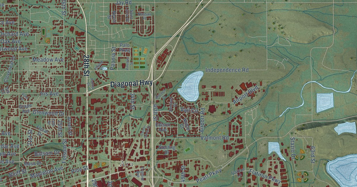 Map of Boulder, Colorado in 2026