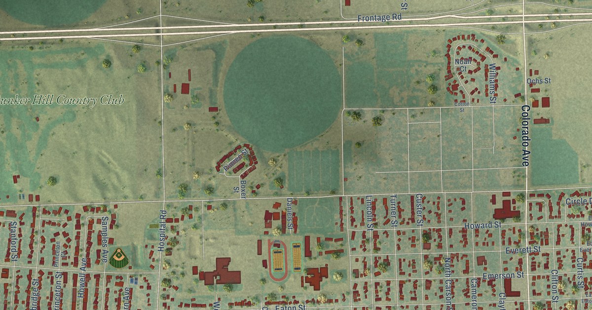 Map of Brush, Colorado in 2026