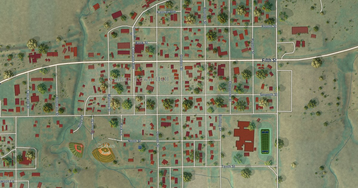 Map of Calhan, Colorado in 2026