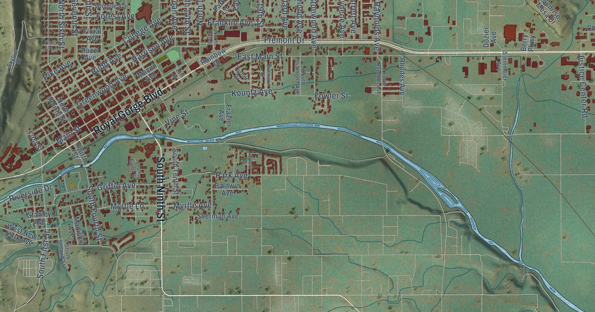 Map of Cañon City, Colorado in 2026