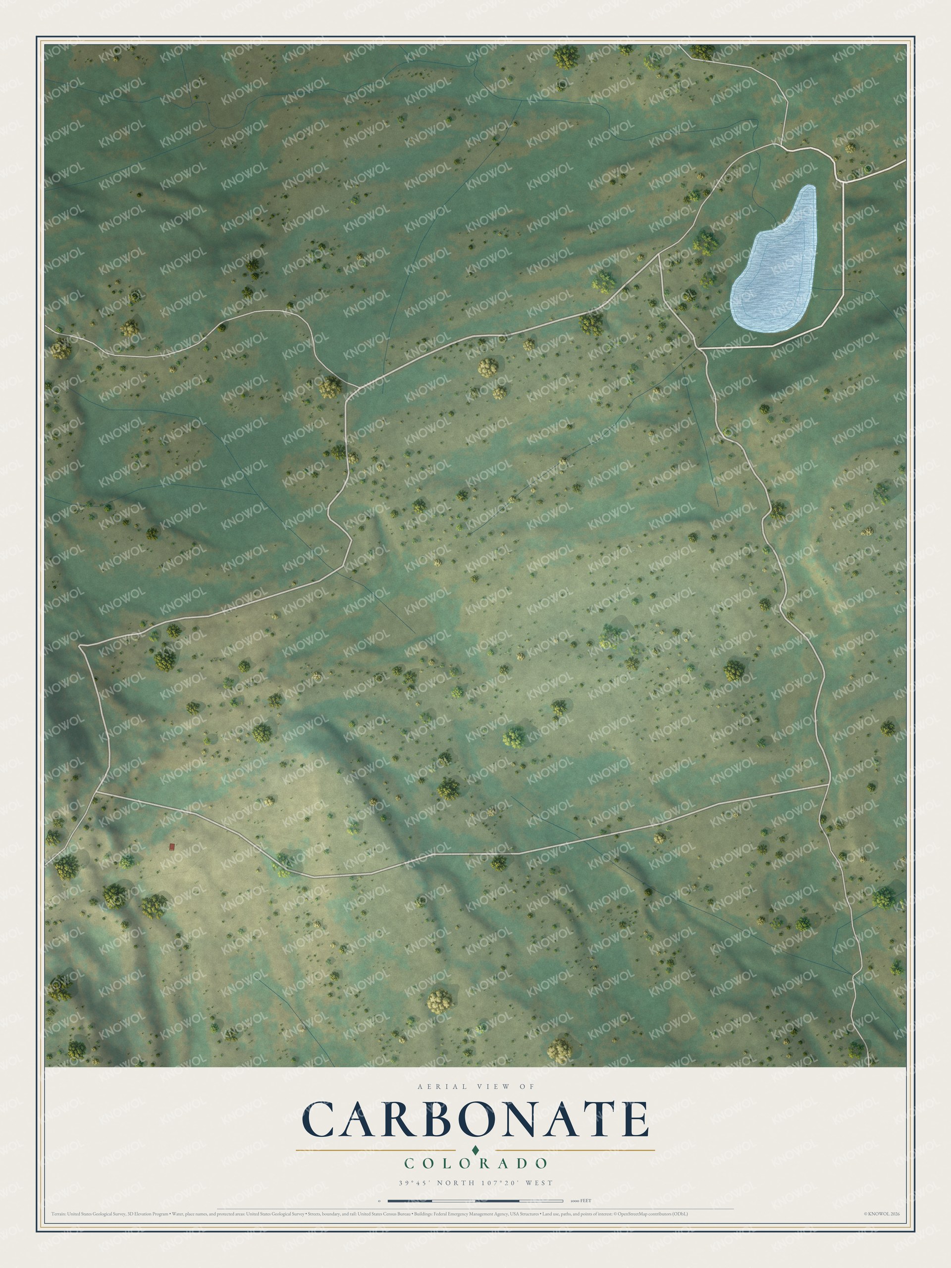 Watermarked full-map preview of Carbonate, Colorado