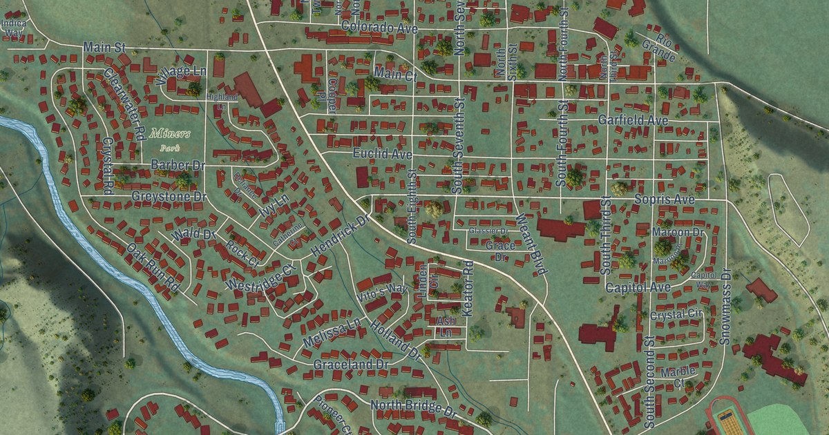 Map of Carbondale, Colorado in 2026