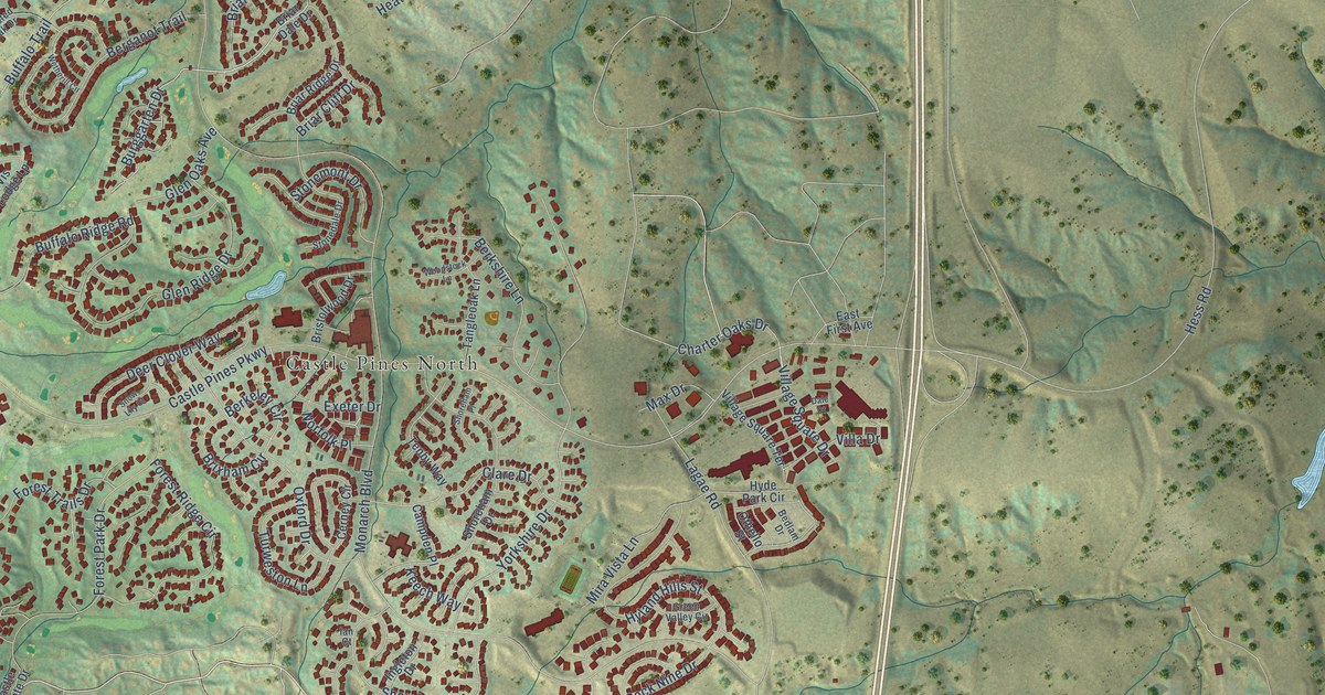 Map of Castle Pines, Colorado in 2026