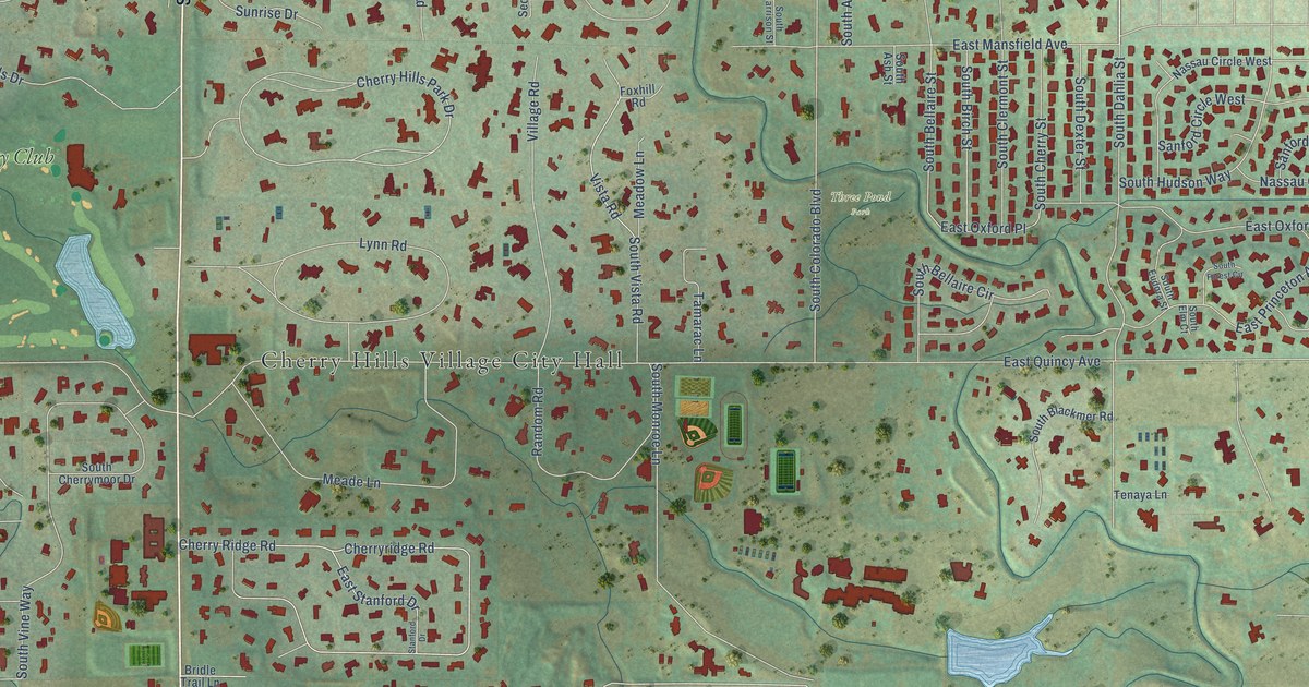 Map of Cherry Hills Village, Colorado in 2026