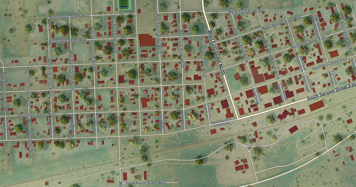 Map of Cheyenne Wells, Colorado in 2026